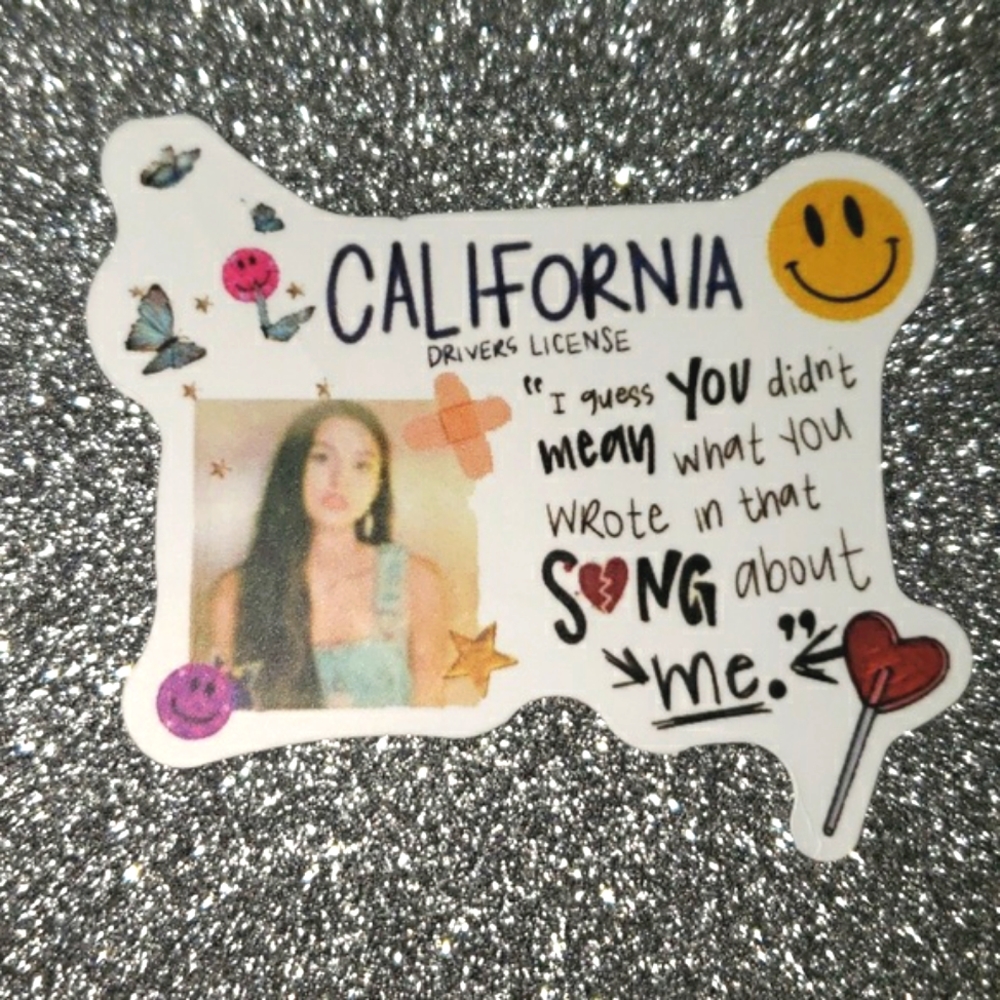 MUSIC Waterproof Sticker Olivia Rodrigo Drivers License